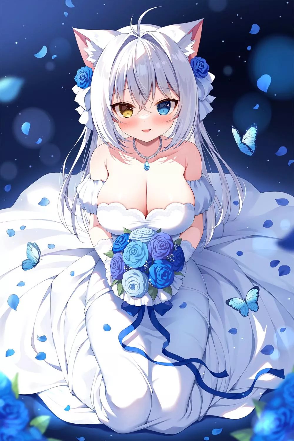 Aina in a wedding dress (Mauve)