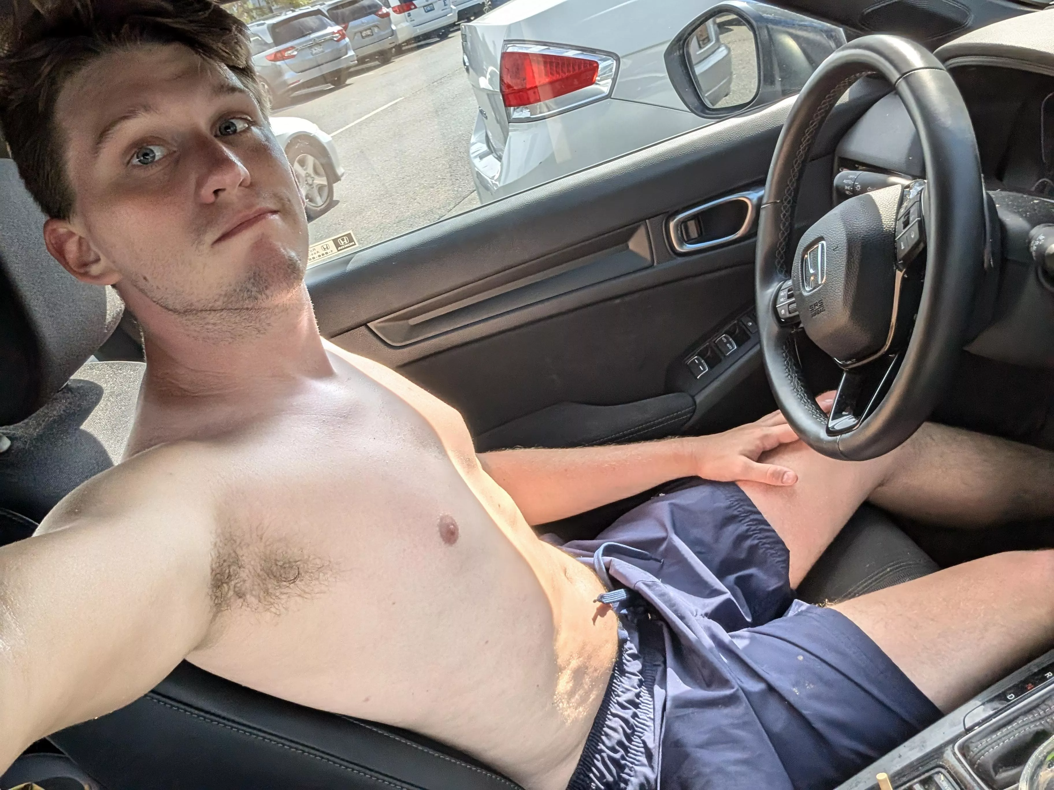 Car selfie after the beach (don't worry, I was still parked, safety before vanity) Car selfie after the beach (don't worry, I was still parked, safety before vanity)