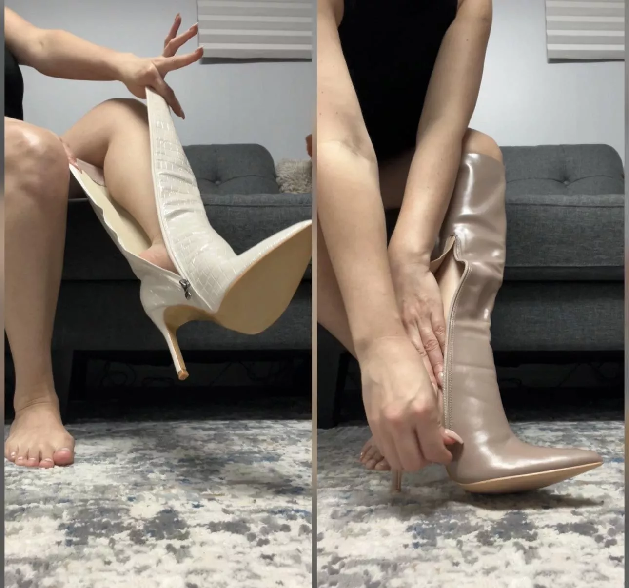 Come watch me try on my boots