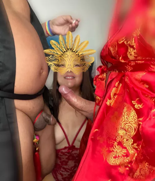 Hotwifey is surely not confused on which cock she would love to put in her mouth