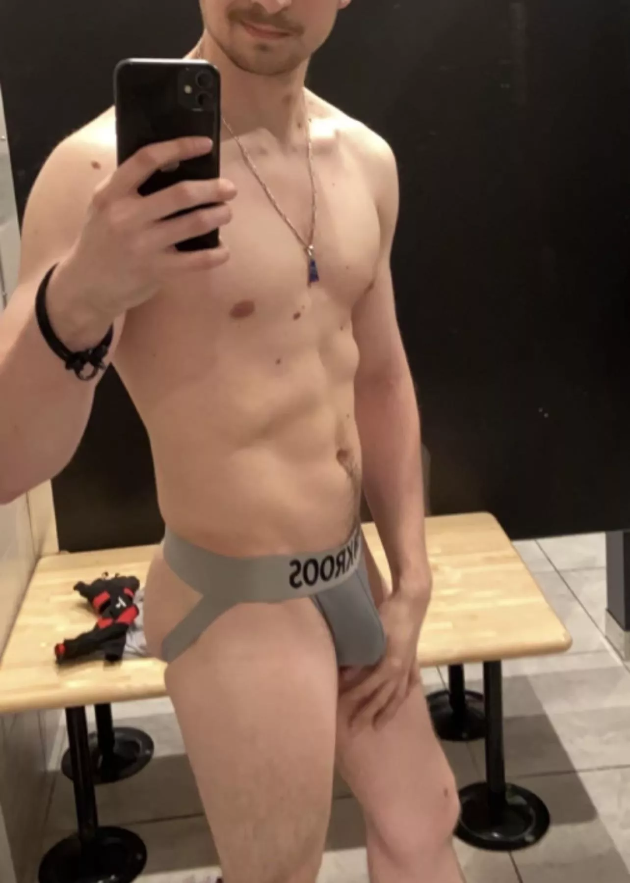 I like walking around the locker room in this