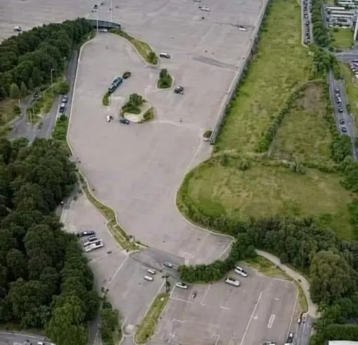 Parking lot for the new 