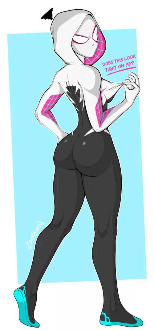 Spider-Gwen and her tight suit (Zankasen) 