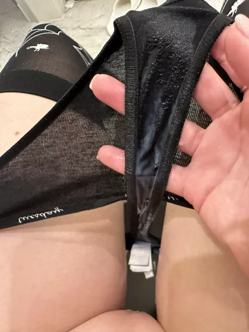 The panties are so wet you can wring them out.