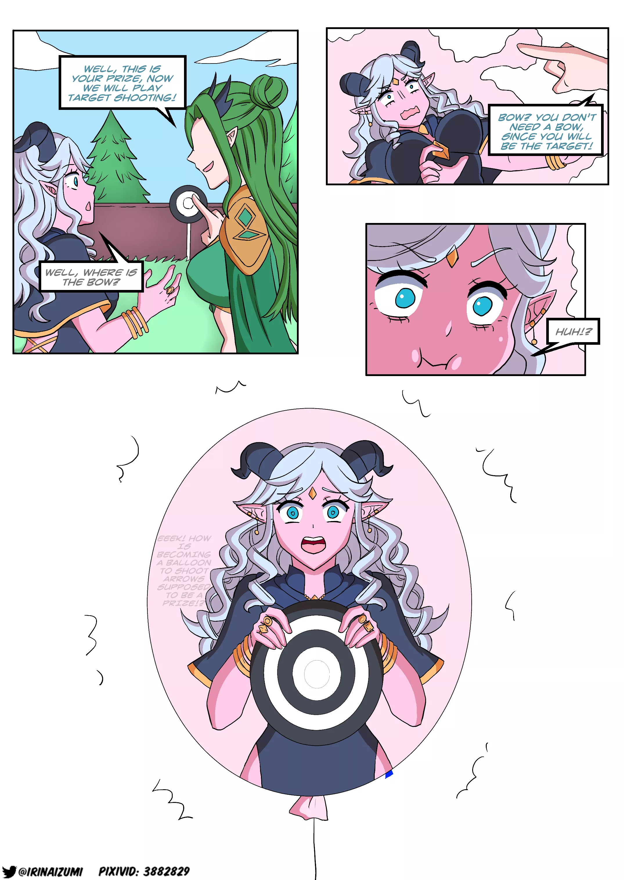 turned into a balloon for arrow shooting after losing a challenge