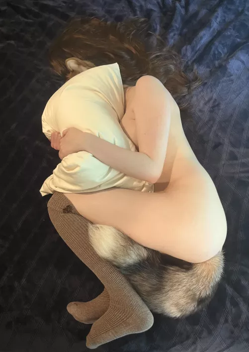 What do you do if sleepy kitty is taking up the middle of your bed?