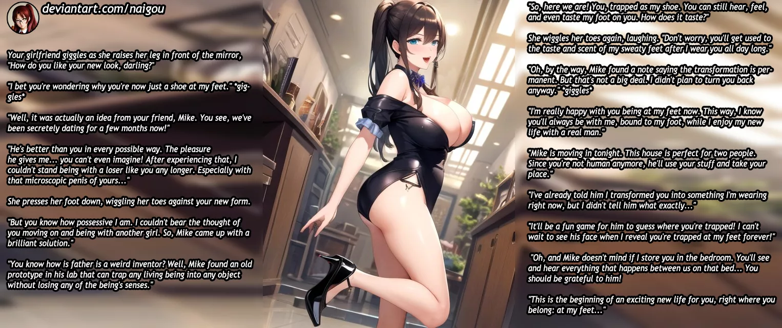 A new shoe for your ex ! [femdom][shoe TF][transformation][cuckolded][feet]