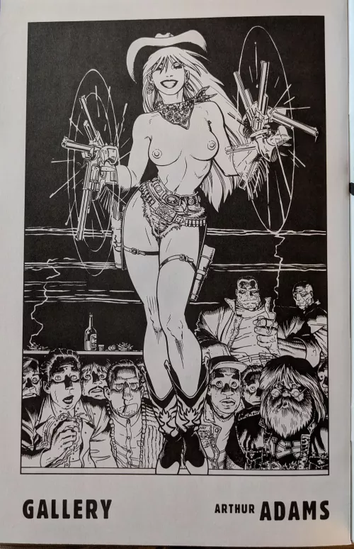 Arthur Adams cover gallery piece [Sin City The Big Fat Kill #3 of 5 January 1995]