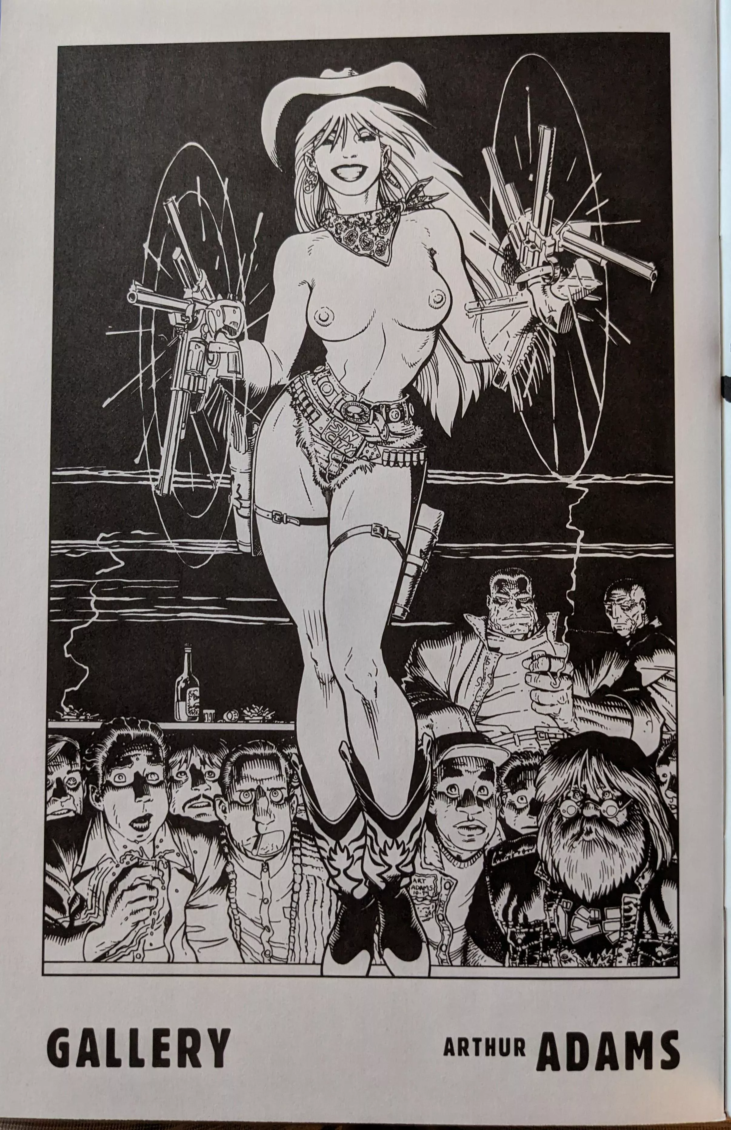 Arthur Adams cover gallery piece [Sin City The Big Fat Kill #3 of 5 January 1995]
