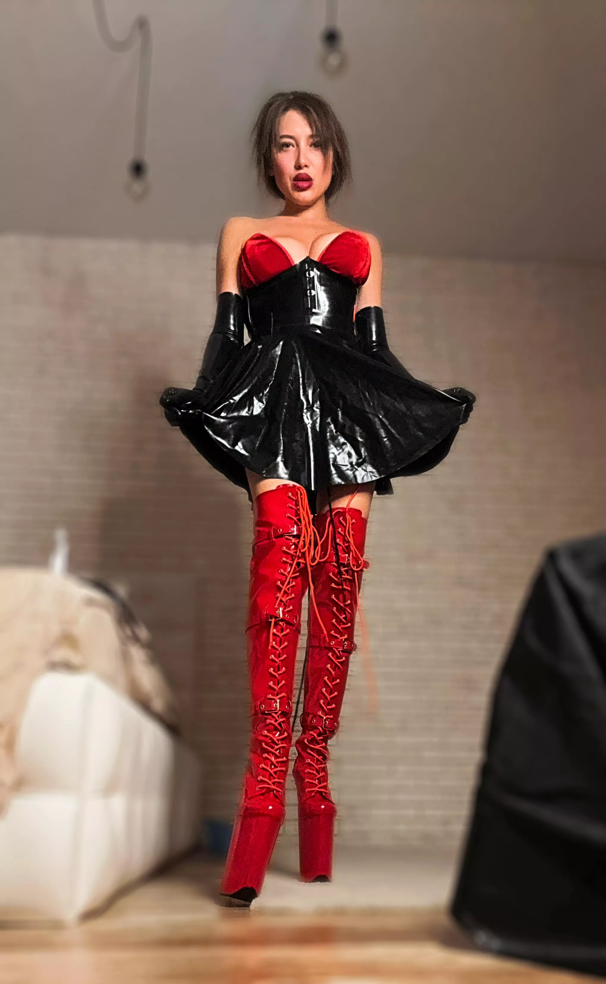 Can I marry you wearing this as a wedding dress? 😈🖤
