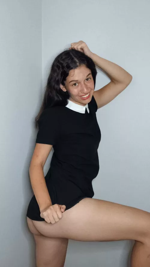 I hope my school dress is a turn on 🙈