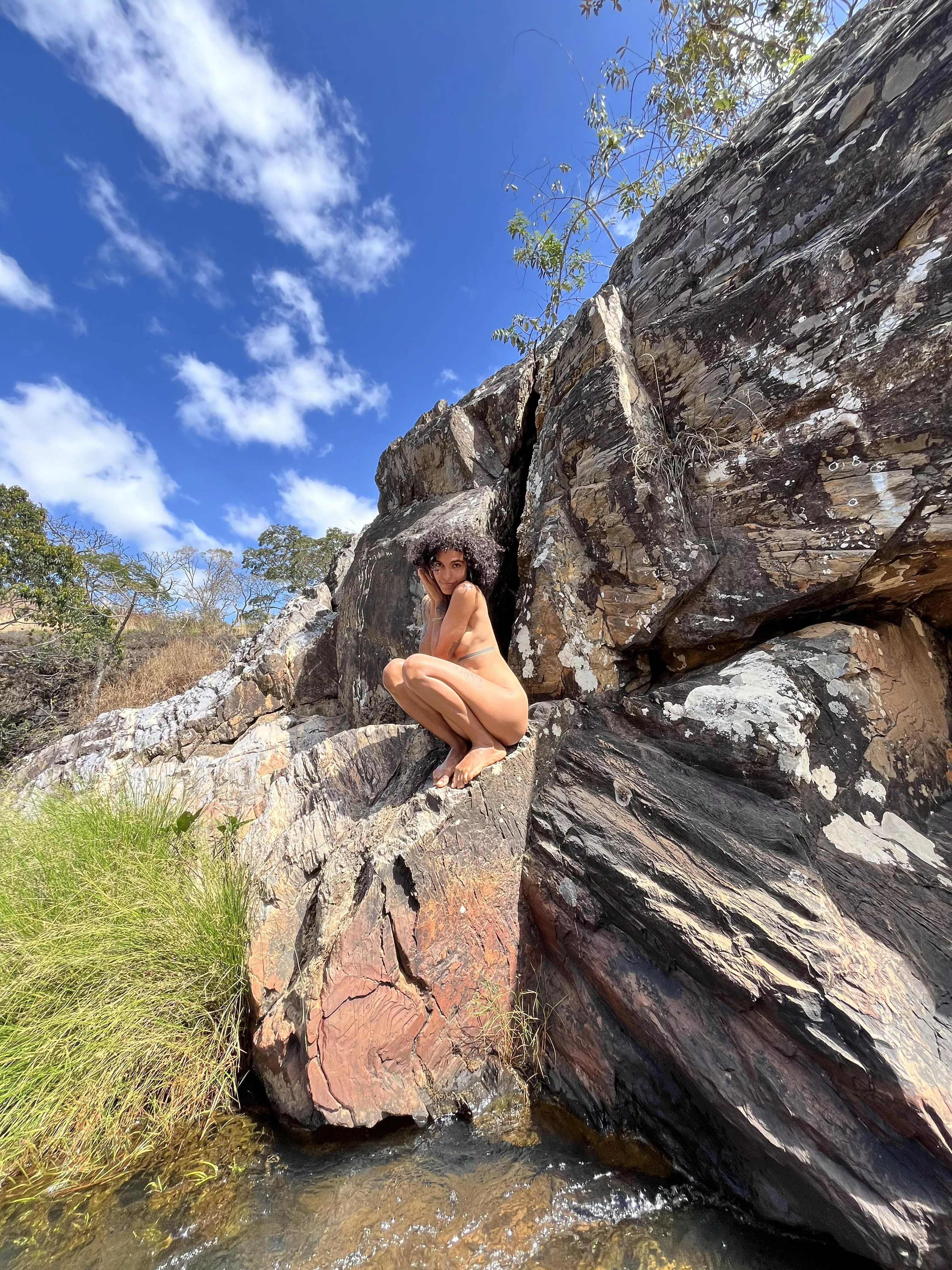 Sunbathing on the rock