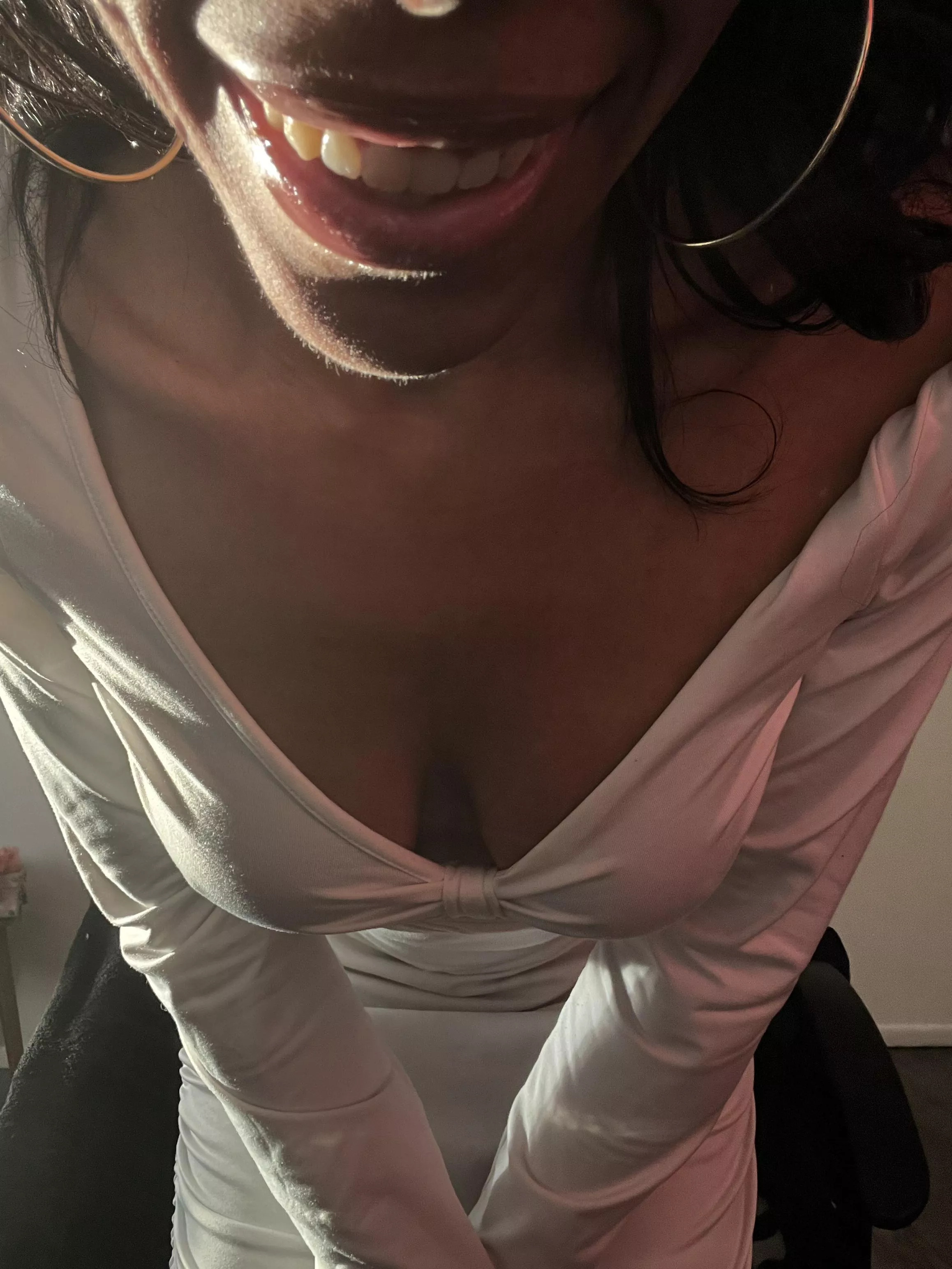 Super small and cute boobs without a bra.