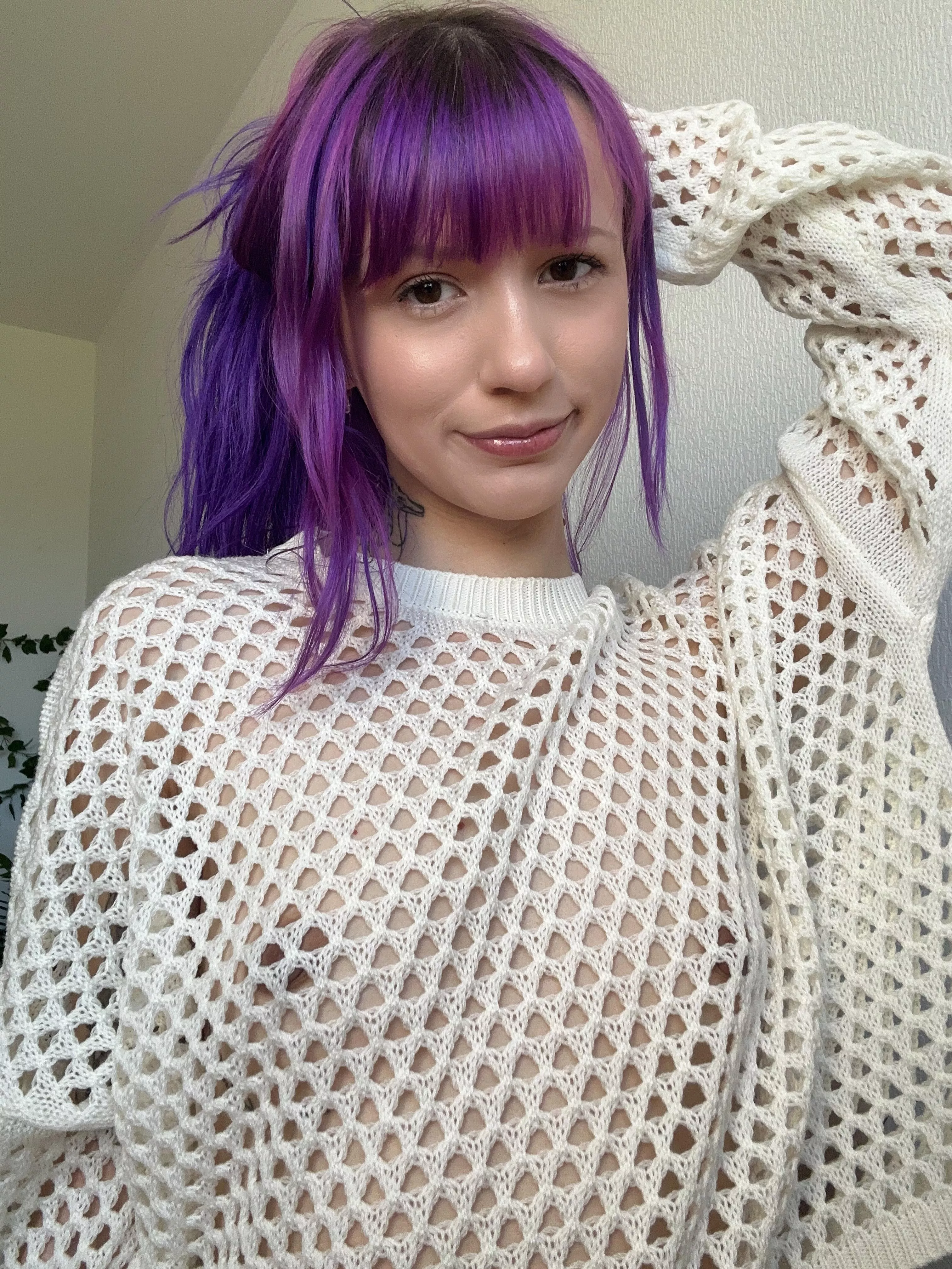 this neon girl smiles for you