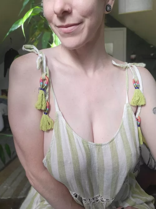 Braless in a sundress ☀️