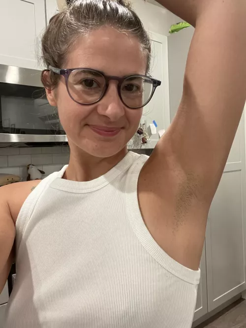 Gotta put my hair up before cooking. 😏 