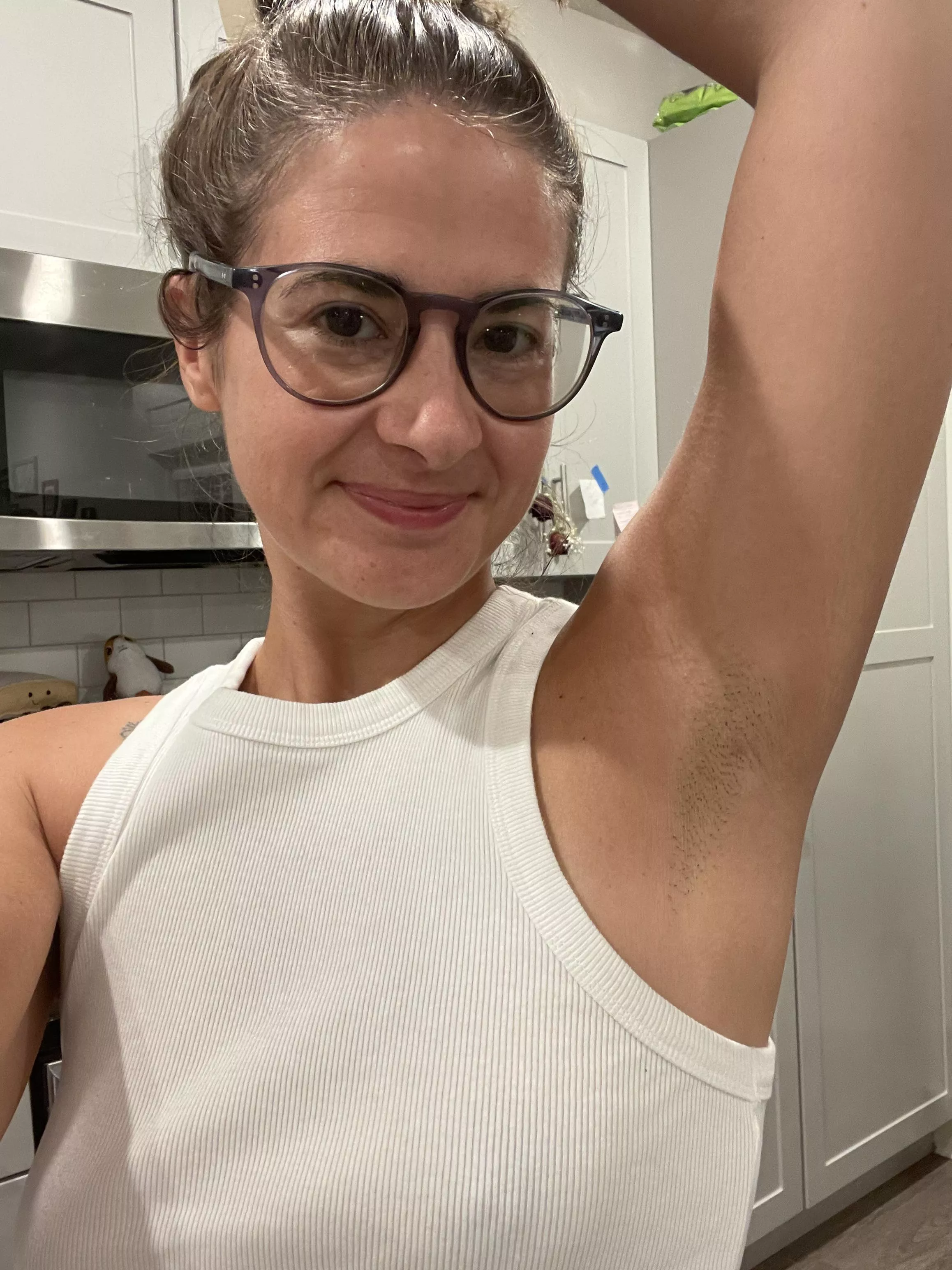 Gotta put my hair up before cooking. 😏 