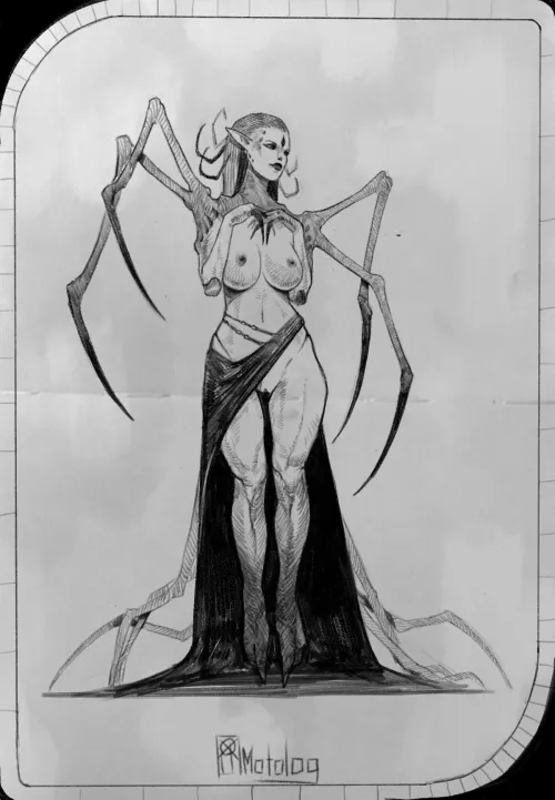 [OC] biomutated elf lady for my worldbuilding