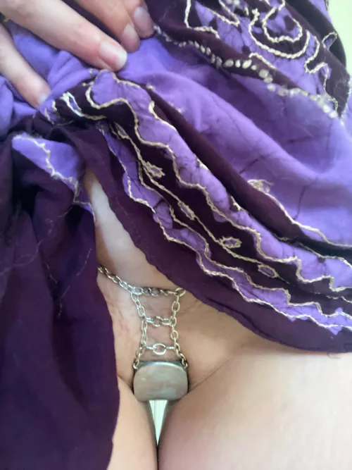 Peek a boo self-crafted “belt”