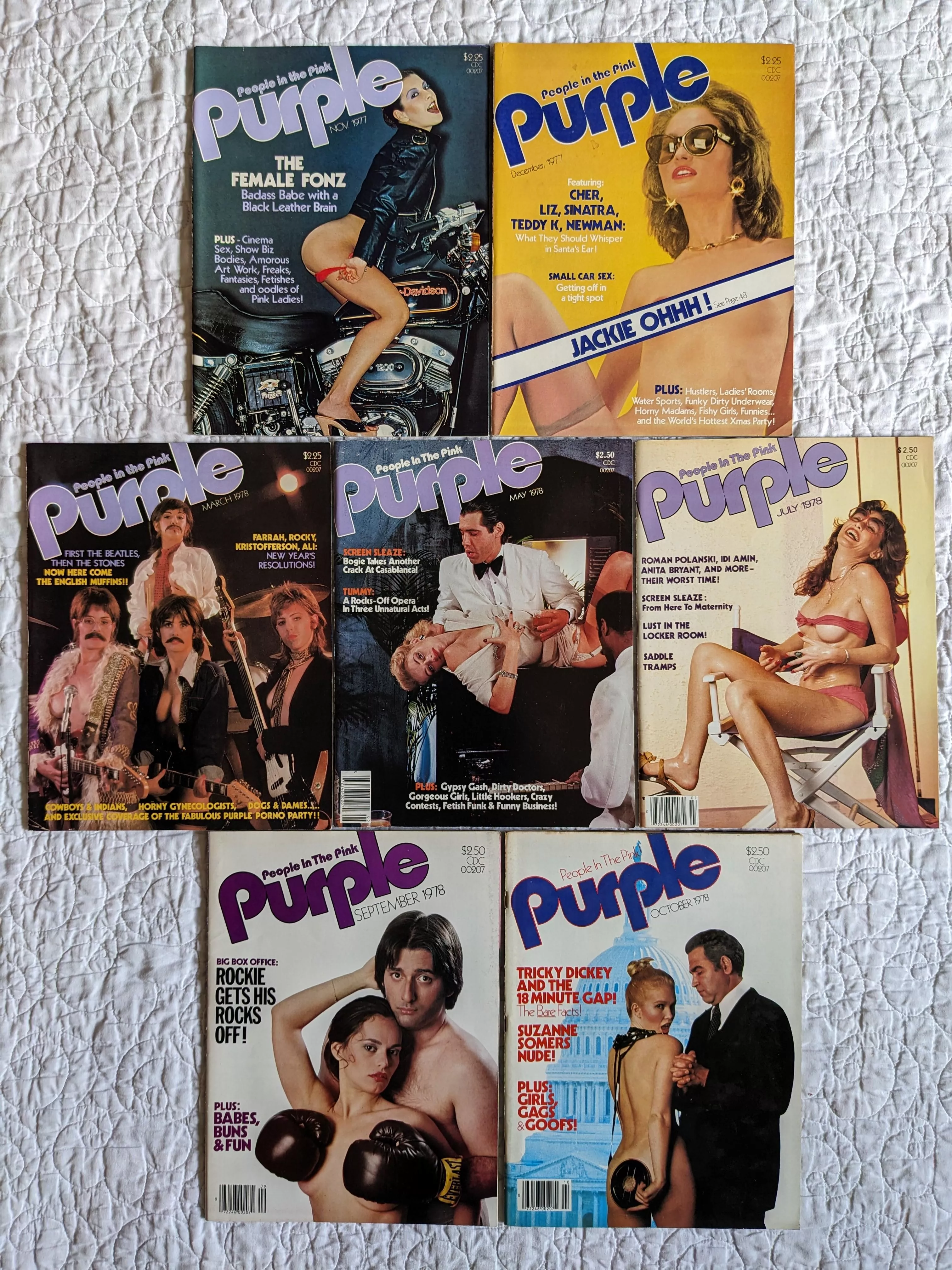 Purple magazine, 1977 and 1978.