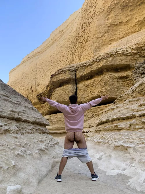 Shorts down for my canyon walk