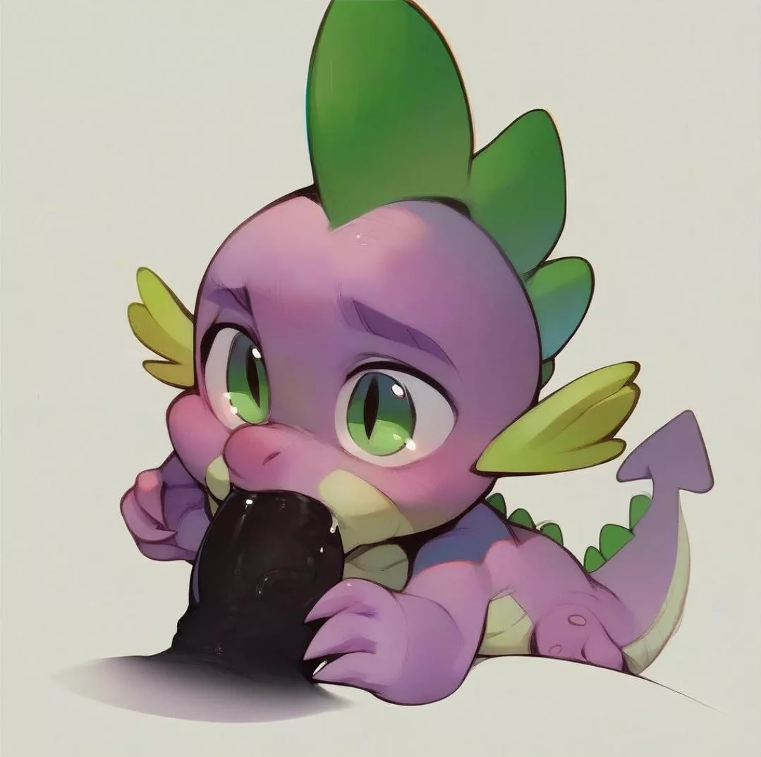 Spike tasting some dick