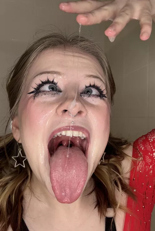 Down the hatch! Make sure you aim for the back of my throat