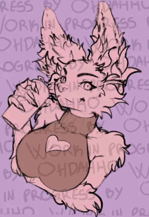 Fluffy gal! (Art by me @ohdahho)