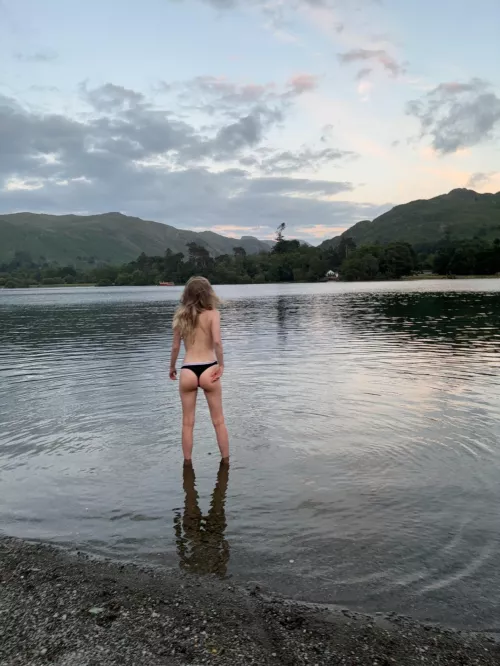 Getting the girls out while on my walk the other day 