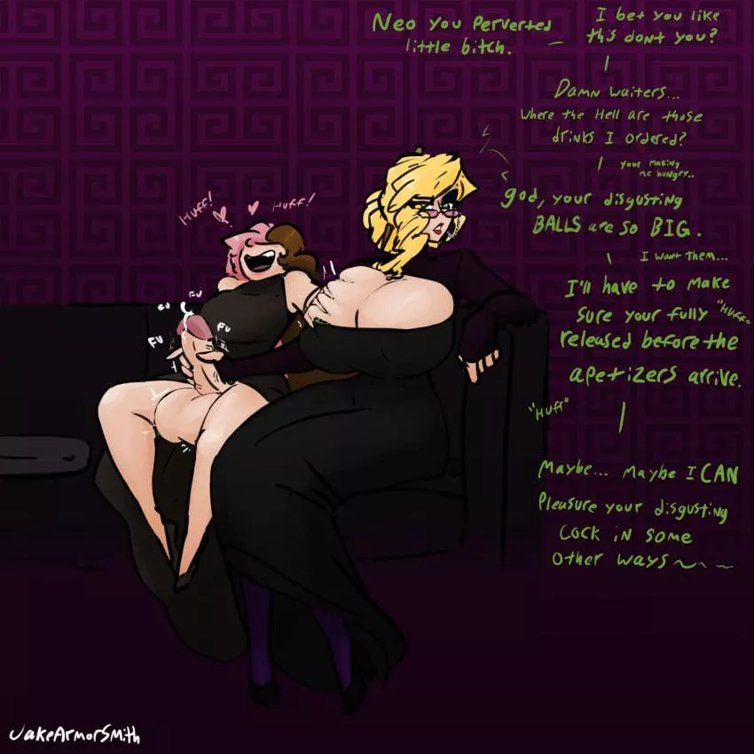 Glynda 'calms Neo down' before dinner (jakearmorsmith)