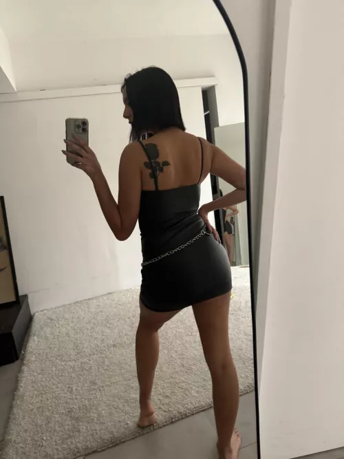 I feel sexy in this leather dress, what do you think?