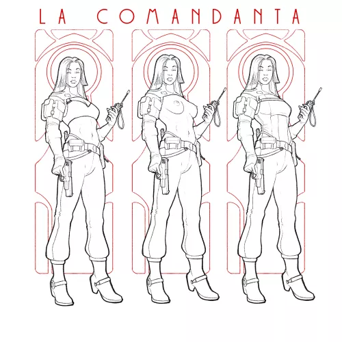 La Comandanta, paramilitary bandit leader on a prison planet. By me.