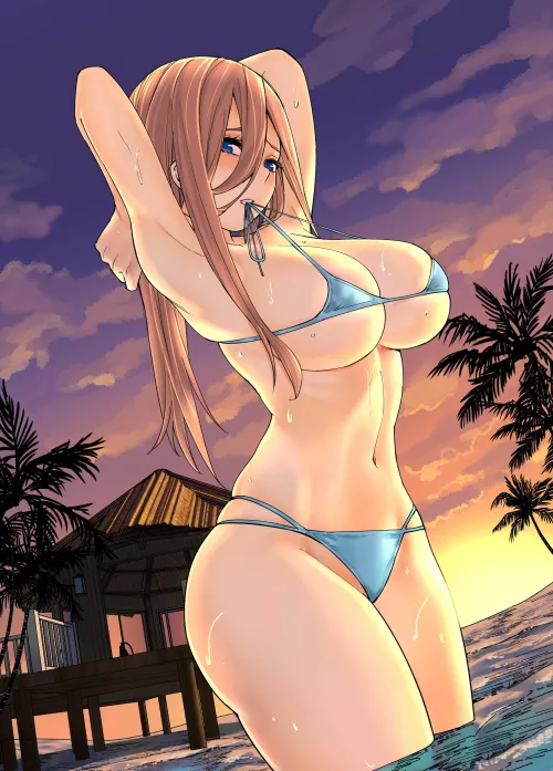 Miku Wearing Her Micro Bikini (The Quintessential Quintuplets)