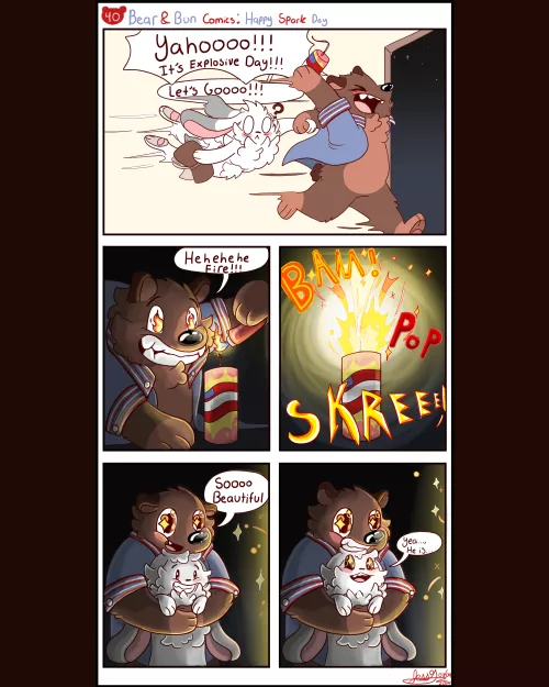 [OC]🐻🐰Bear & Bun Comics: Happy Spark Day