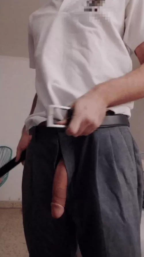 Whenever I come back from studying I feel like touching my huge cock.