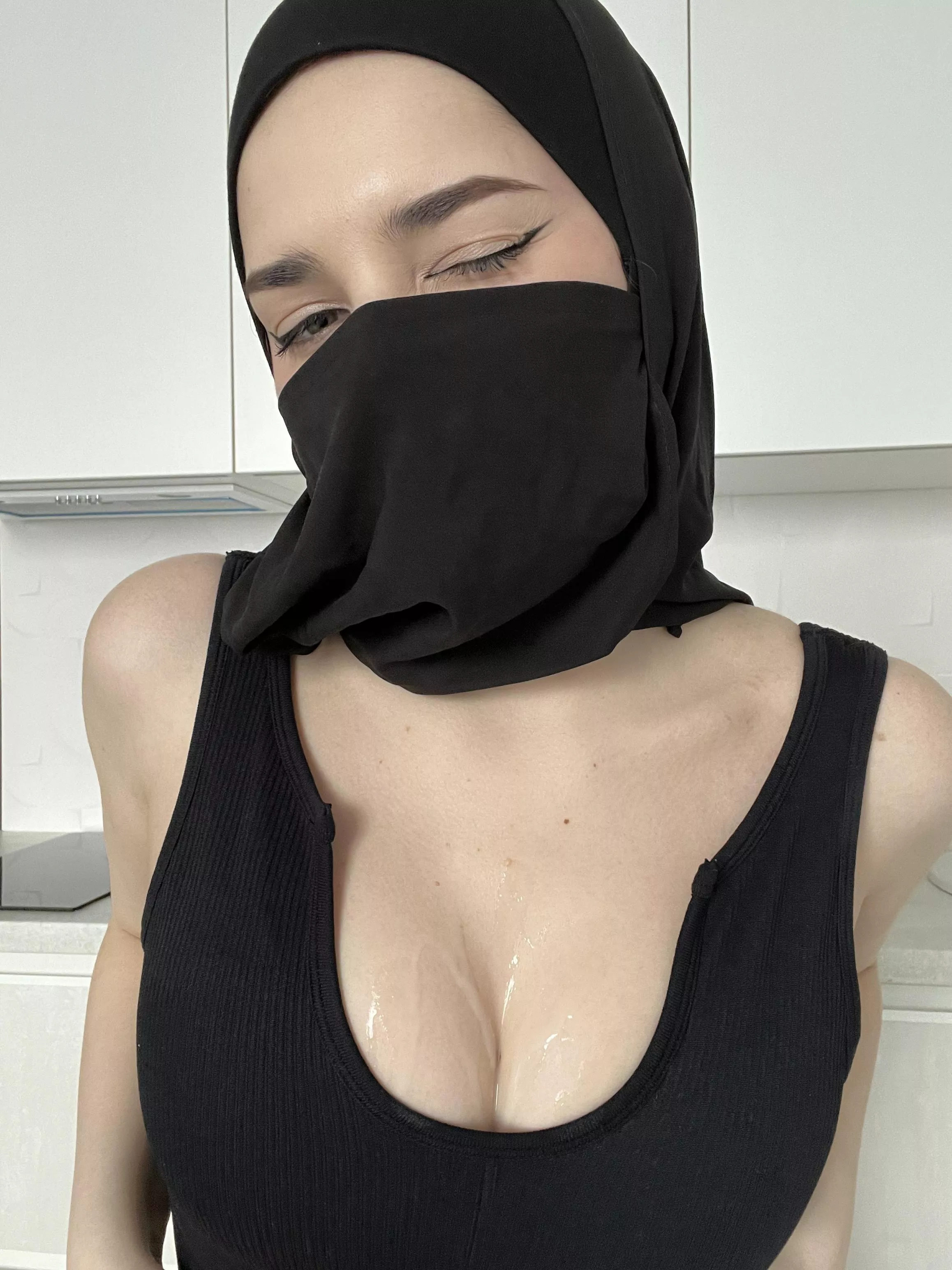 All the passersby were watching my boobs