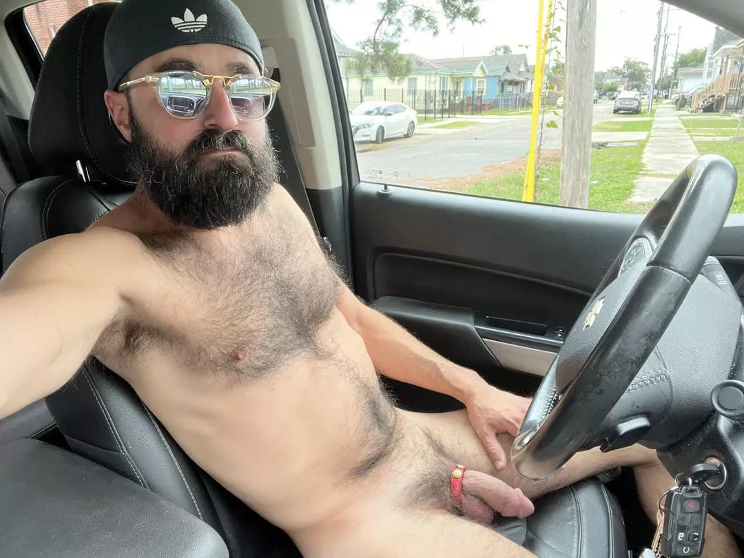 Another nude driving pic