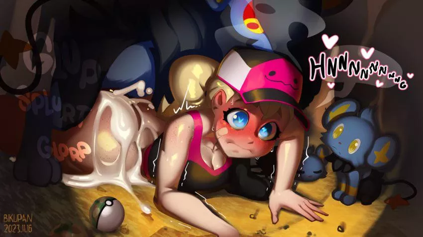 dear arceus~ I shouldn't be doing this but ... this luxray has such a huge cock~! I can't help it~ (bikupan)