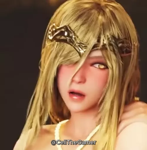 LF Color Source: Elden ring Shadow of the erdtree, marika, tarnished, hand on shoulder