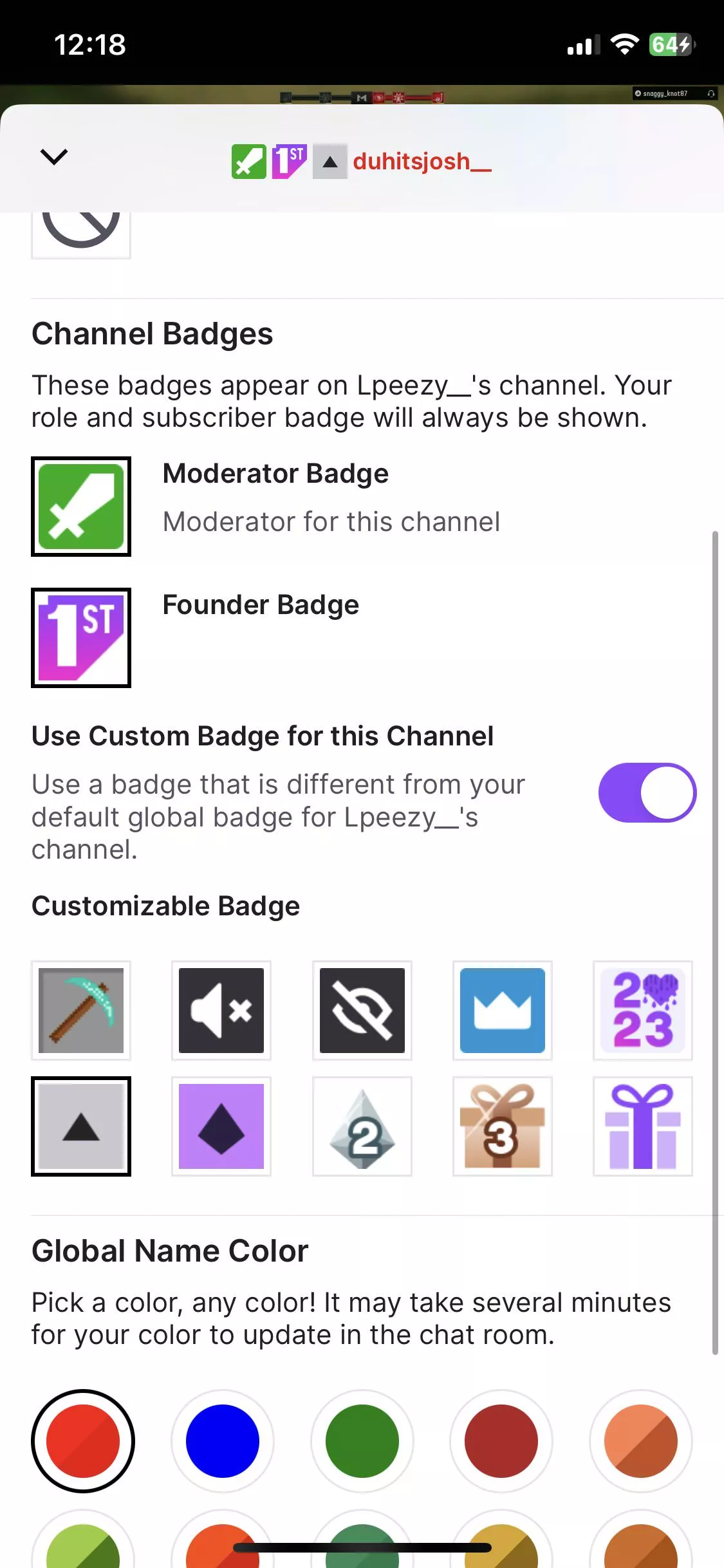 Not allowing Creators sub badge