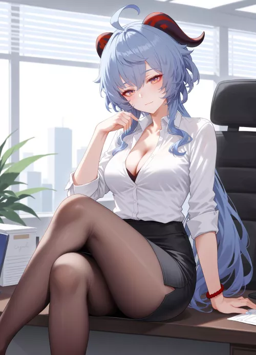 Office Lady Ganyu [Genshin Impact]