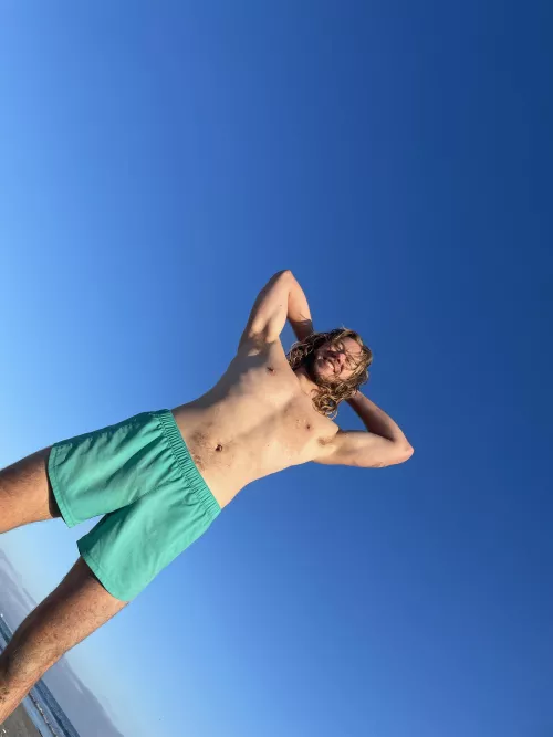 When you look up from your beach towel..