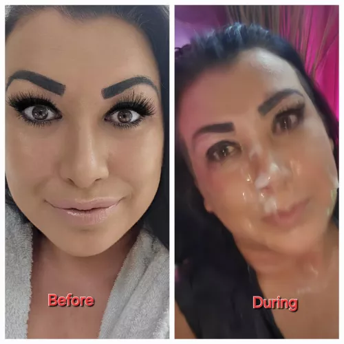 Before and During pic from my 