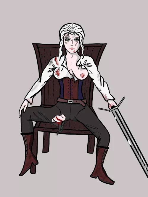 Ciri after a long battle (Duppa Draws)