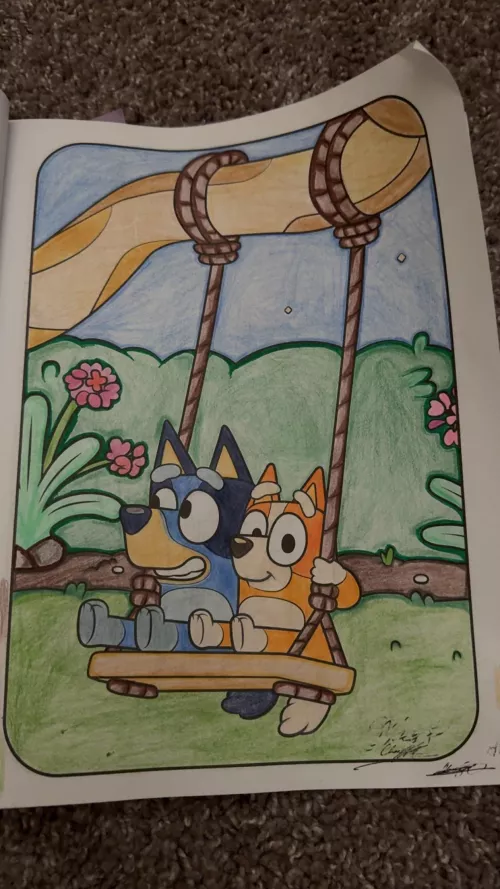 Coloring page I did before my nap :)) ✨