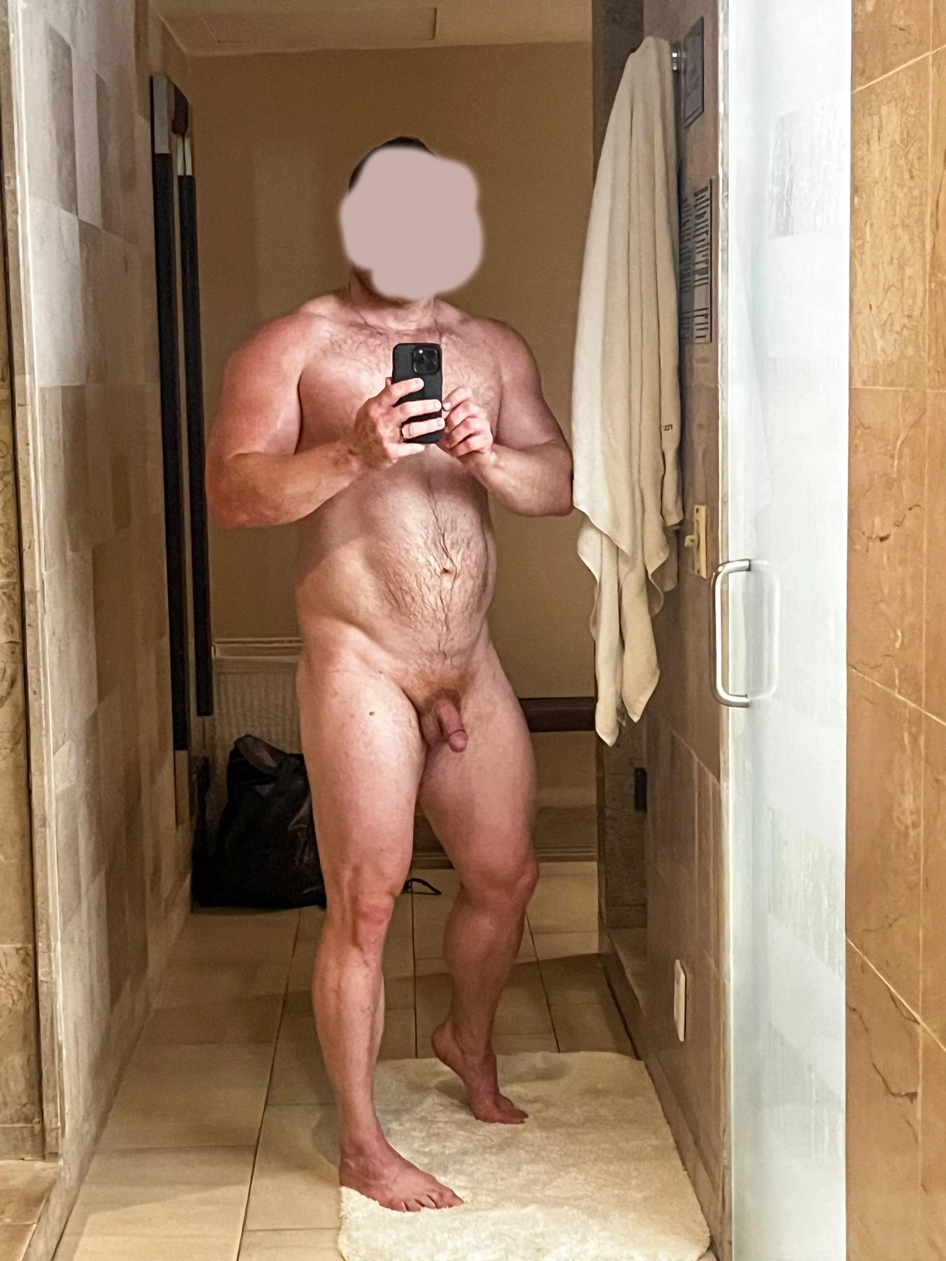 Enjoying the hotel spa