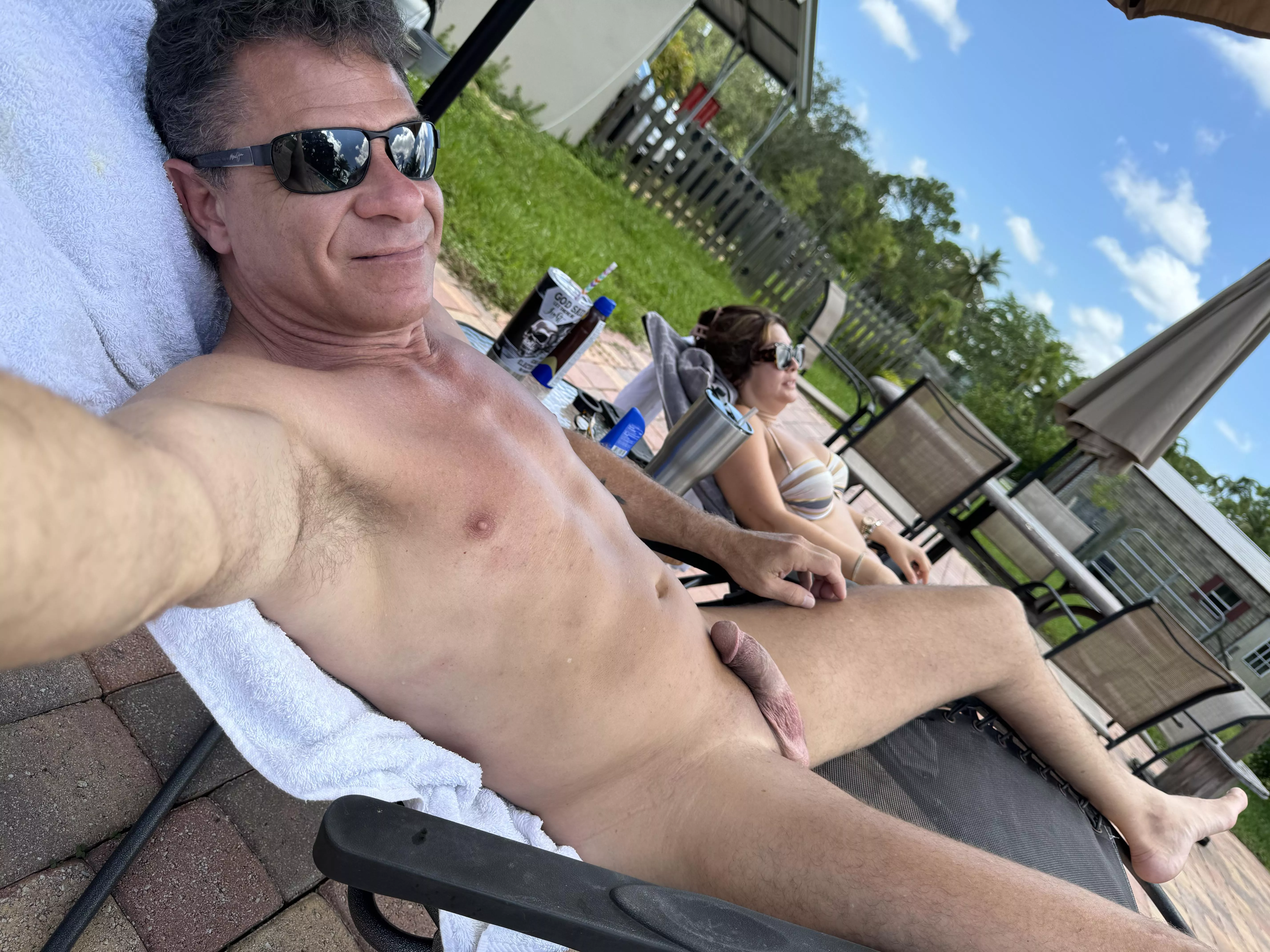 Enjoying the pool