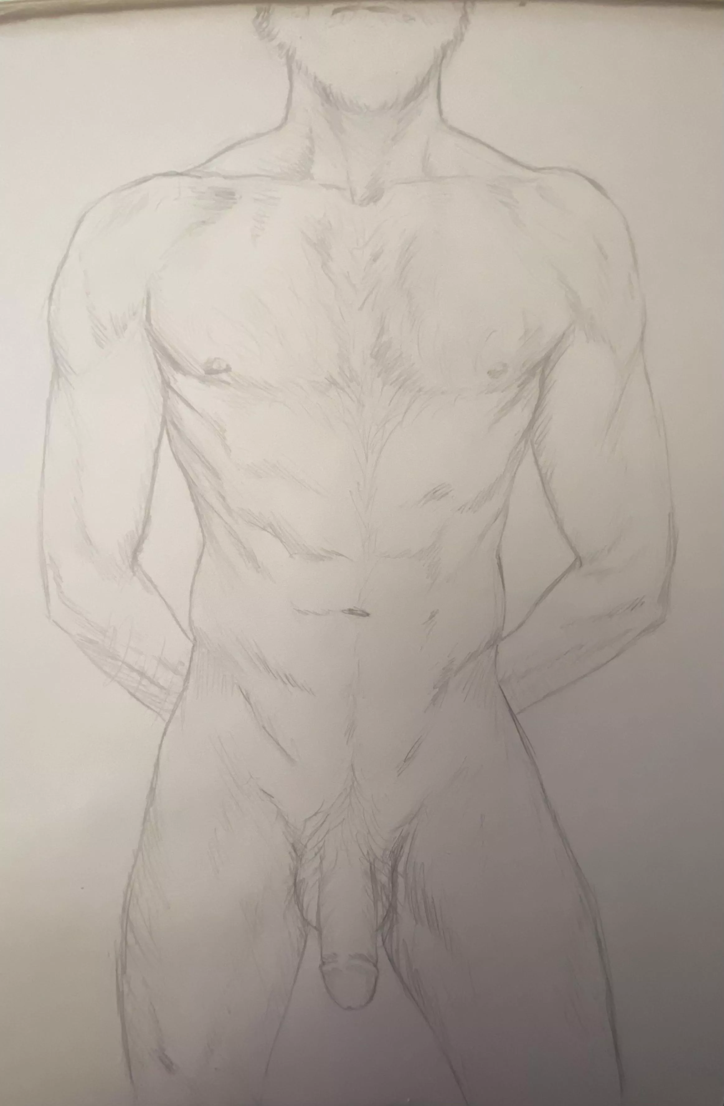 NSFW!! I drew my Daddy nekkid 😖 (semi realism)