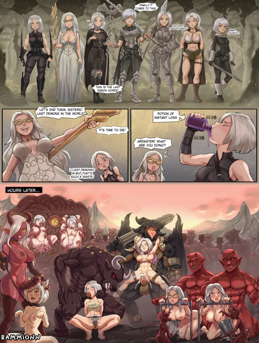 Saving the demonkind. Drink a potion of lust and get chastity that's how it works 😁