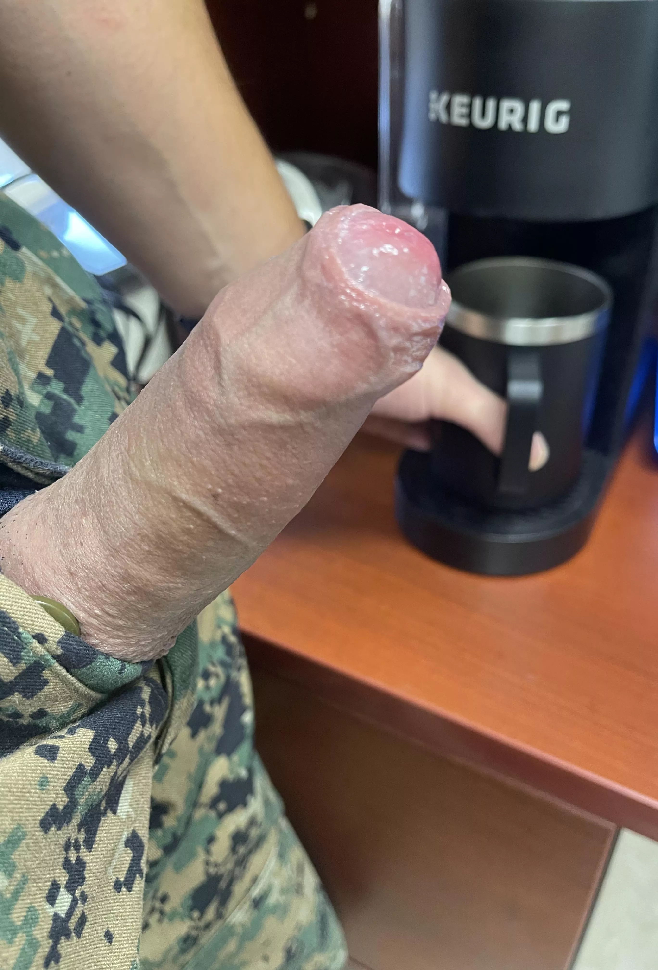[37] getting ready to start the week with a cup of coffee and a stroke